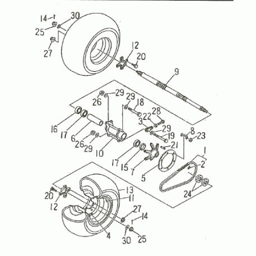 REAR WHEEL (Kasea Skyhawk 150/170 Quad)