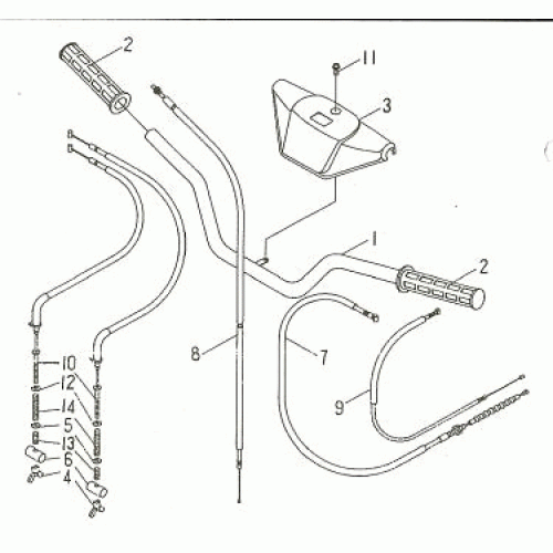 Handlebar & Cables (Kasea Skyhawk 150/170 Quad)