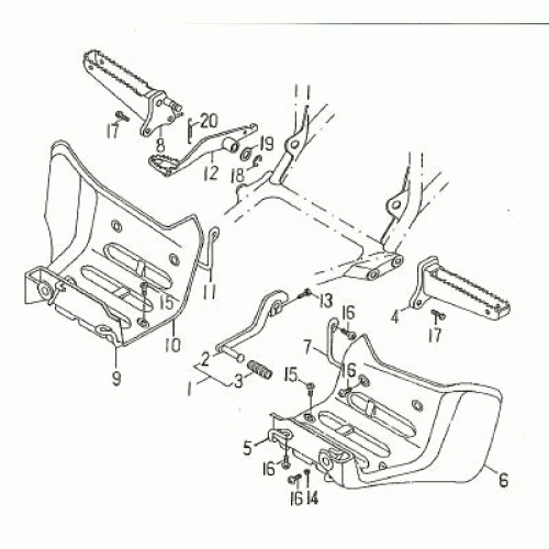 STAND FOOTREST (Kasea Skyhawk 150/170 Quad)