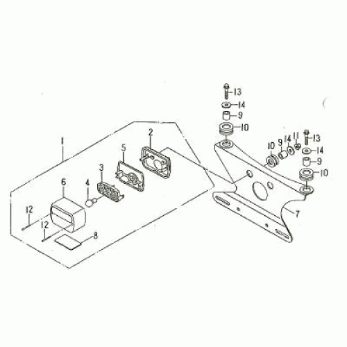 TAIL LIGHT (Kasea Skyhawk 150/170 Quad)