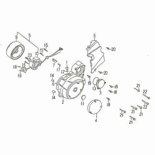 LH CC Cover/Gen (Kasea Skyhawk 150/170 Quad) LH CC Cover/Gen (Kasea Skyhawk 150/170 Quad)