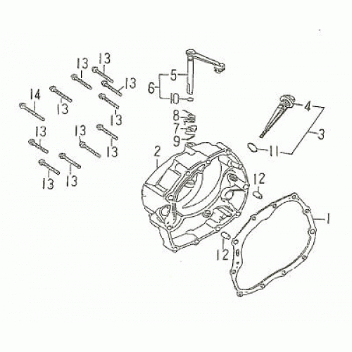 Right Crankcase Cover (Kasea Skyhawk 150/170 Quad)