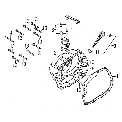 Right Crankcase Cover (LRX/SMC Blast ATV 150)