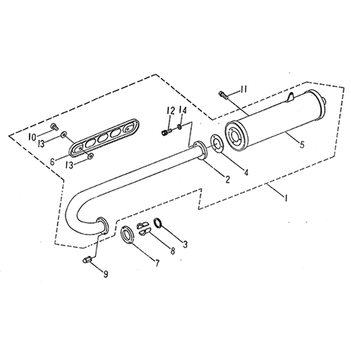 Exhaust Muffler (LRX/SMC Blast ATV 150)