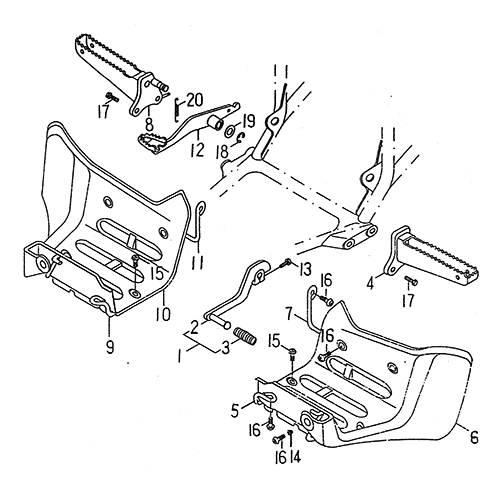 Stand Footrest (LRX/SMC Blast ATV 170)