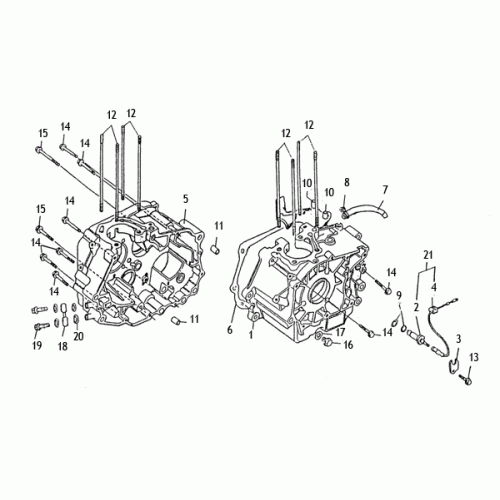 Crankcase (Kasea Skyhawk 250 Quad)