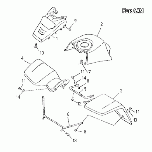 Front Fenders (AAM) (Kasea Skyhawk 250 Quad)