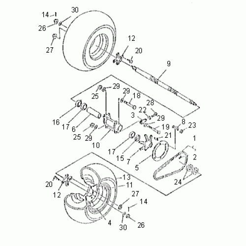 Rear Wheel (Kasea Skyhawk 250 Quad) Rear Wheel (Kasea Skyhawk 250 Quad)