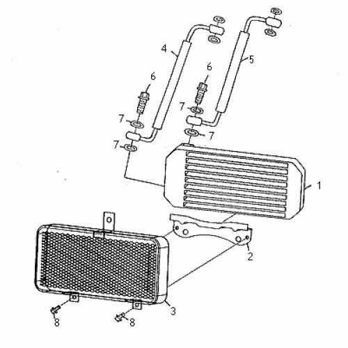 Oil Cooling Set (Kasea Skyhawk 250 Quad)