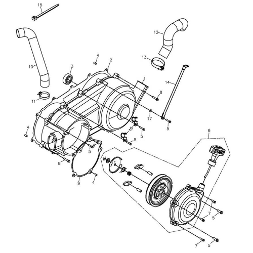 Left Crancase Cover