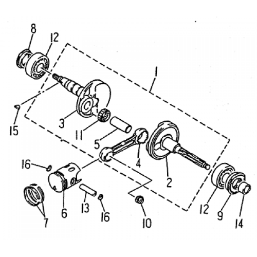 Crankshaft | Piston (LRX/SMC ATV 50 mini)