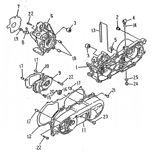 Crankcase (LRX/SMC ATV 50 mini) Crankcase (LRX/SMC ATV 50 mini)