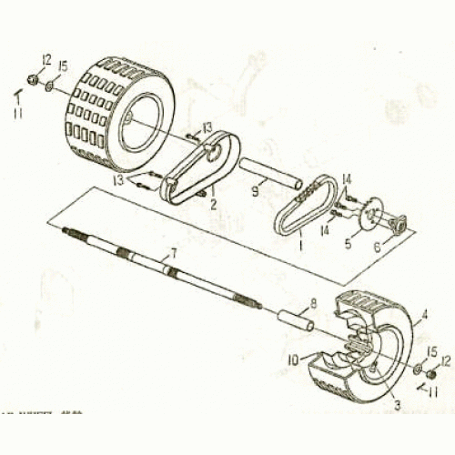 REAR WHEEL (Kasea Skyhawk 50mini Quad)