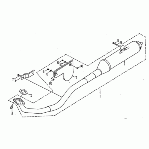 EXHAUST MUFFLER (Kasea Skyhawk 50 Quad)