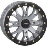 System 3 SB-4 14X7 4/137 4+3 Beadlock Satin Cement Grey