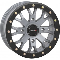 System 3 SB-4 14X7 4/137 6+1 Beadlock Satin Cement Grey