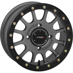System 3 SB-5 14X7 4/137 5+2 Beadlock Matte Gunmetal