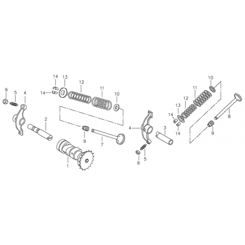 Camshaft, Valve (Adly ATV 90II 4T (CVT)) Camshaft, Valve (Adly ATV 90II 4T (CVT))
