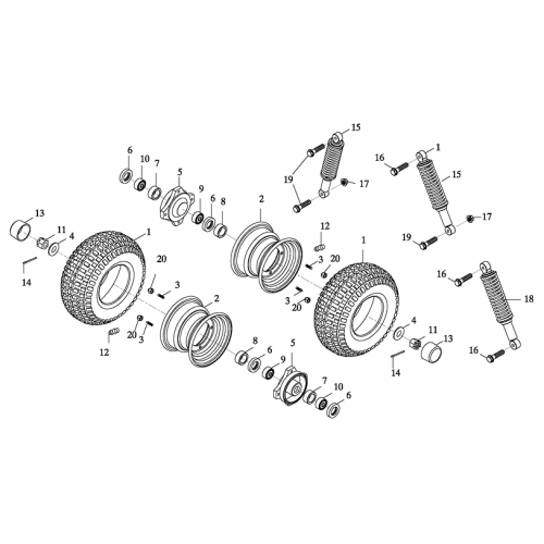 Front Wheel, Suspension (Adly ATV 90II 4T (CVT))
