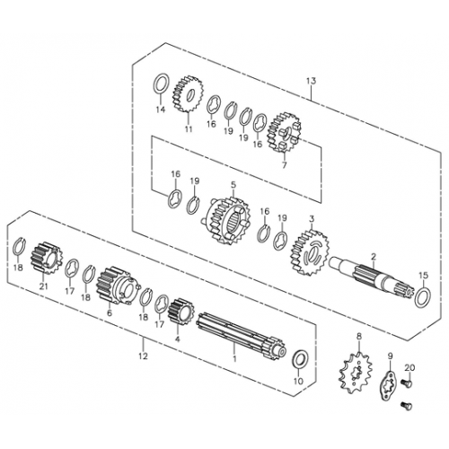 Transmission (Adly ATV 90Z2 4T (Gear Drive))