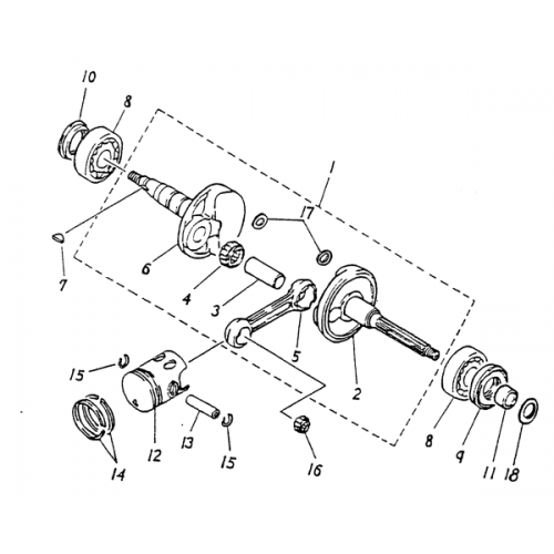 Crankshaft, Piston (Blazer 90cc ATV) Crankshaft, Piston (Blazer 90cc ATV)