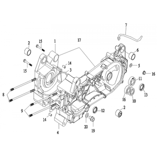 Crankcase (Thunder Bike 150) Crankcase (Thunder Bike 150)