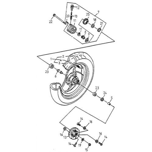 Front Wheel (AL) (Thunder Bike 150) Front Wheel (AL) (Thunder Bike 150)