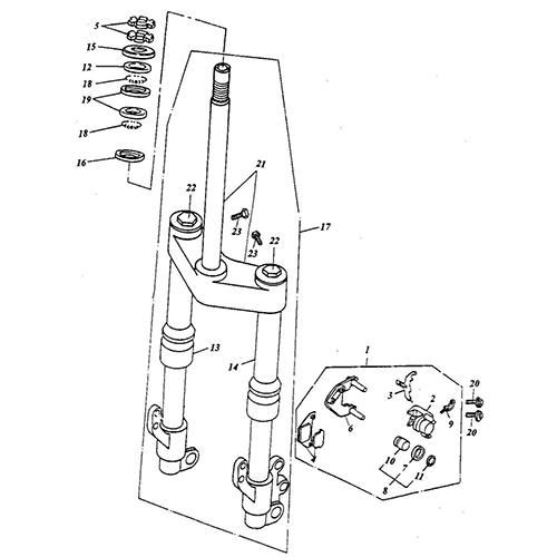 Front Fork (Thunder Bike 150) Front Fork (Thunder Bike 150)