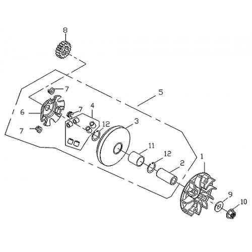 Drive Face (Adly ATV 150S II CrossXRoad)