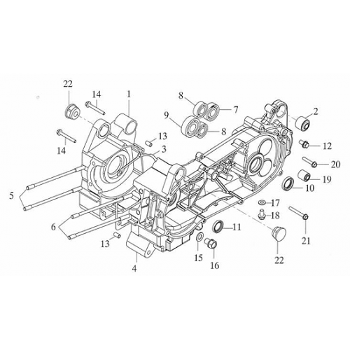 Crankcase (Adly ATV 150S II CrossXRoad)