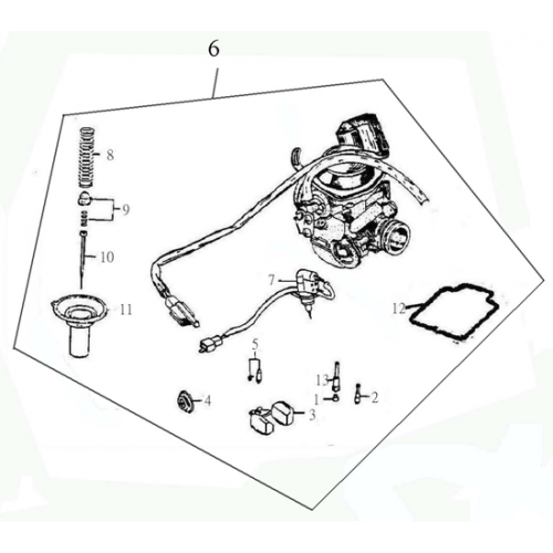 Carburetor (Adly ATV 150S II CrossXRoad) Carburetor (Adly ATV 150S II CrossXRoad)