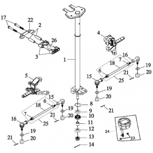 Steering (Adly ATV 150S II CrossXRoad)
