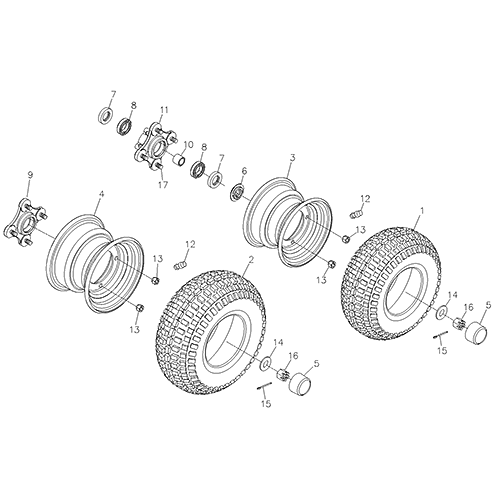 Wheel Front and Rear (Adly ATV 200S) Wheel Front and Rear (Adly ATV 200S)