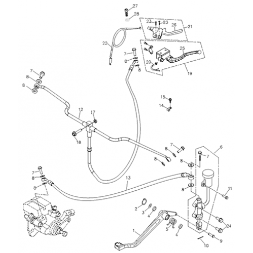 Brake System (Adly ATV 200S) Brake System (Adly ATV 200S)