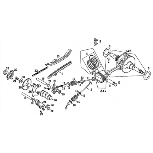 Crankshaft and Piston (Adly ATV 220S) Crankshaft and Piston (Adly ATV 220S)