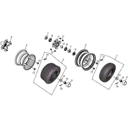 Wheel Front and Rear (Adly ATV 220S) Wheel Front and Rear (Adly ATV 220S)