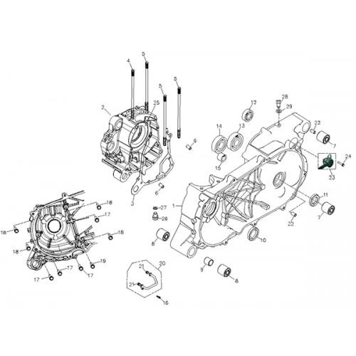 Crankcase (Adly ATV Q280)