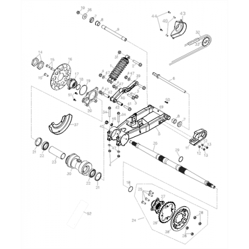 Swing Arm Sub Assy (Adly ATV Q280) Swing Arm Sub Assy (Adly ATV Q280)