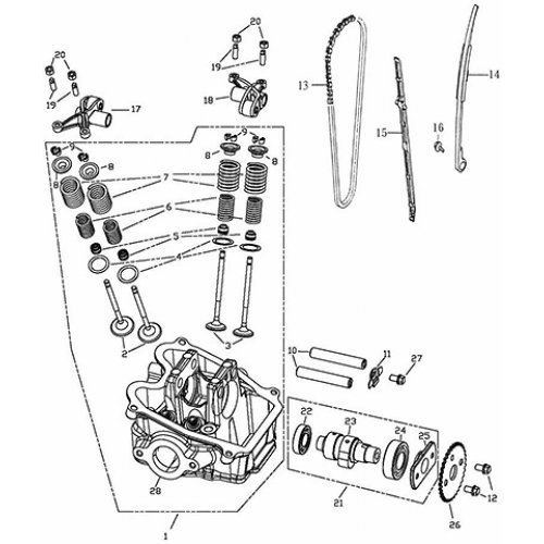 Camshaft / Valve / Cam (Adly ATV Q300) Camshaft / Valve / Cam (Adly ATV Q300)