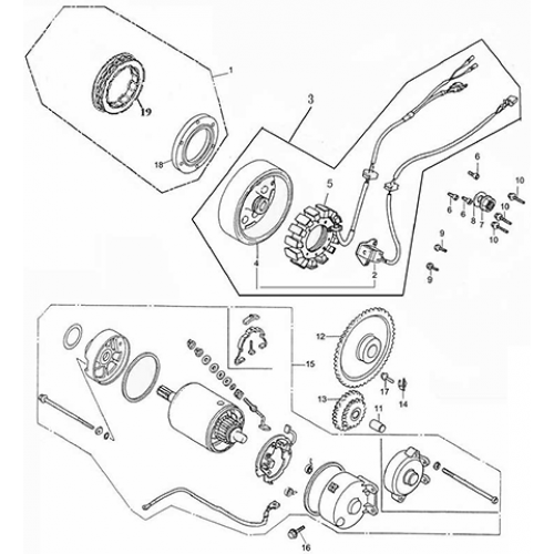 Generator / Starting Motor (Adly ATV Q300) Generator / Starting Motor (Adly ATV Q300)