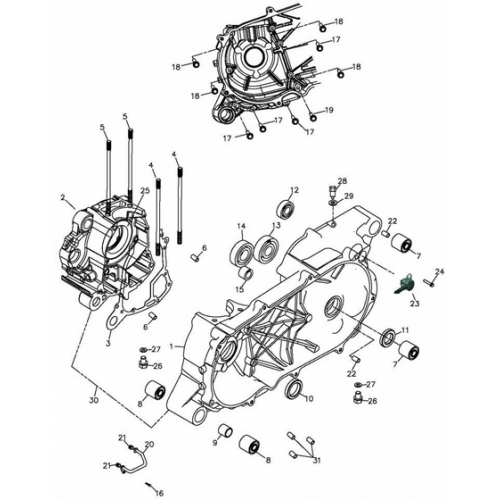 Crankcase (Adly ATV Q300)