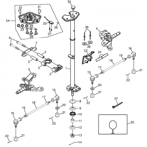 Steering (Adly ATV Q300)