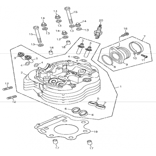 Cylinder Head (Adly ATV 300S II CrossXRoad) Cylinder Head (Adly ATV 300S II CrossXRoad)