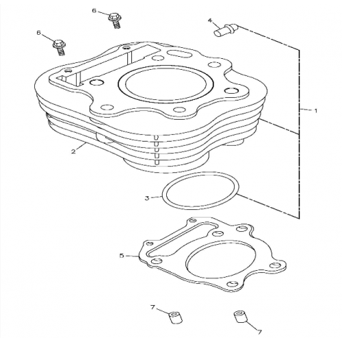Cylinder (Adly ATV 300S II CrossXRoad) Cylinder (Adly ATV 300S II CrossXRoad)