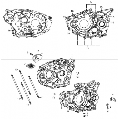 Crankcase (Adly ATV 300S II CrossXRoad) Crankcase (Adly ATV 300S II CrossXRoad)