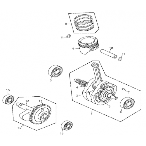 Crankshaft, Piston (Adly ATV 300S II CrossXRoad) Crankshaft, Piston (Adly ATV 300S II CrossXRoad)