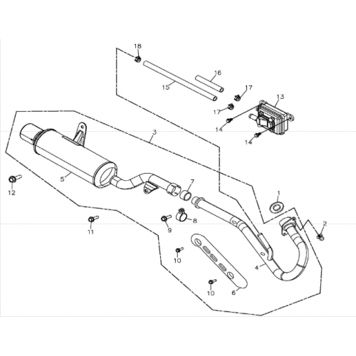 Muffler (Adly ATV 300S II CrossXRoad)