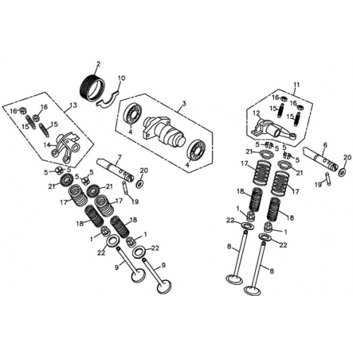 Camshaft Valve (Adly ATV 300S Interceptor)