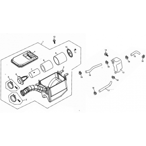 Air Cleaner/Oil Tank (Adly ATV 300S Interceptor)