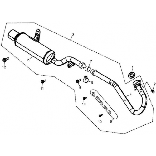 Muffler (Adly ATV 300S Interceptor)